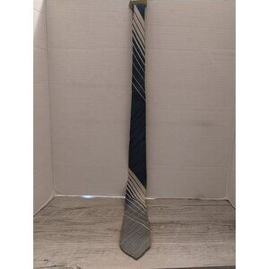 Vintage Striped Tie By Georges Mens Shop Bethlehem PA 51" Blue Gray & White Poly